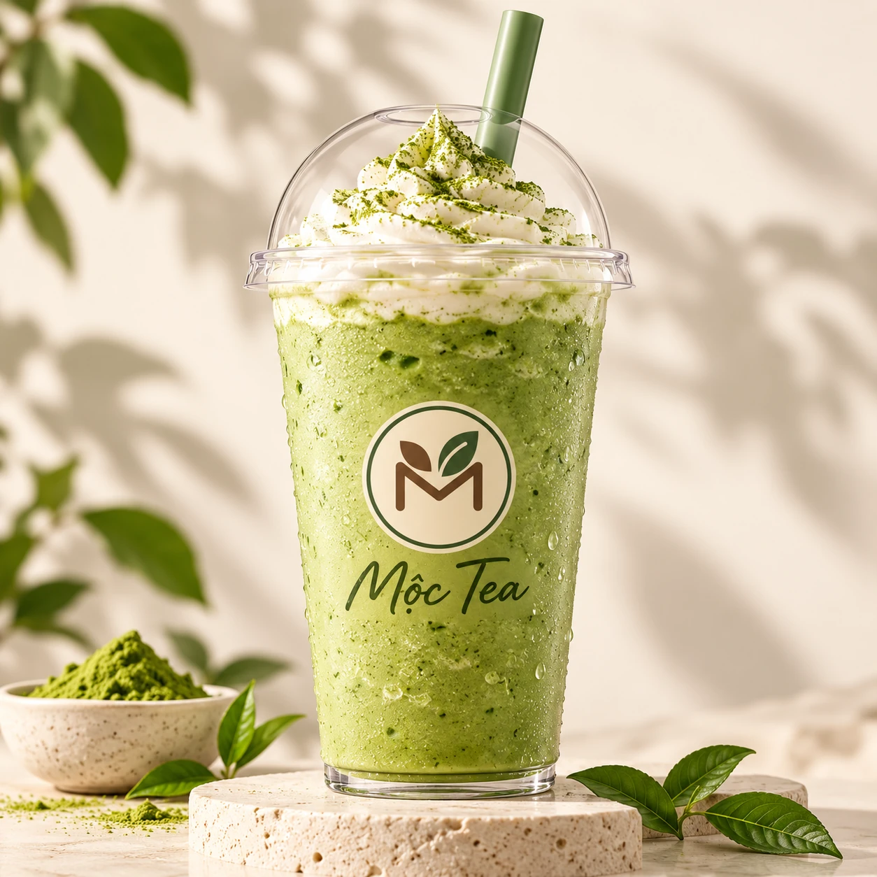 Ảnh minh họa AI: Matcha đá xay