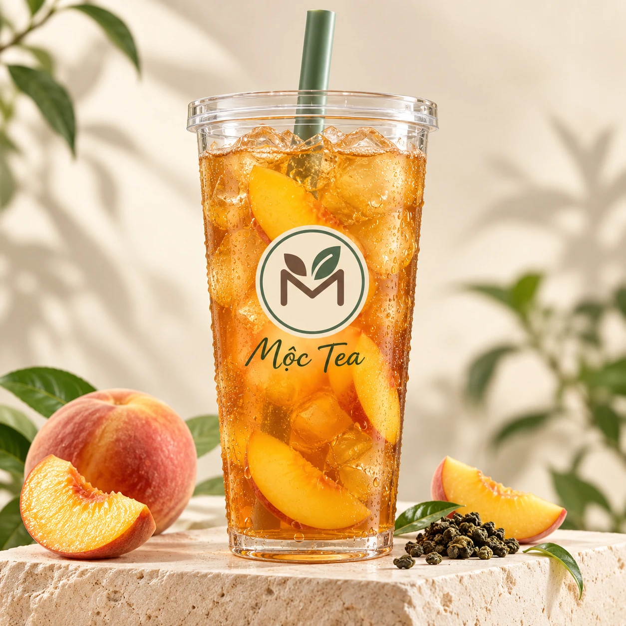 Ảnh minh họa AI: Trà ô long đào