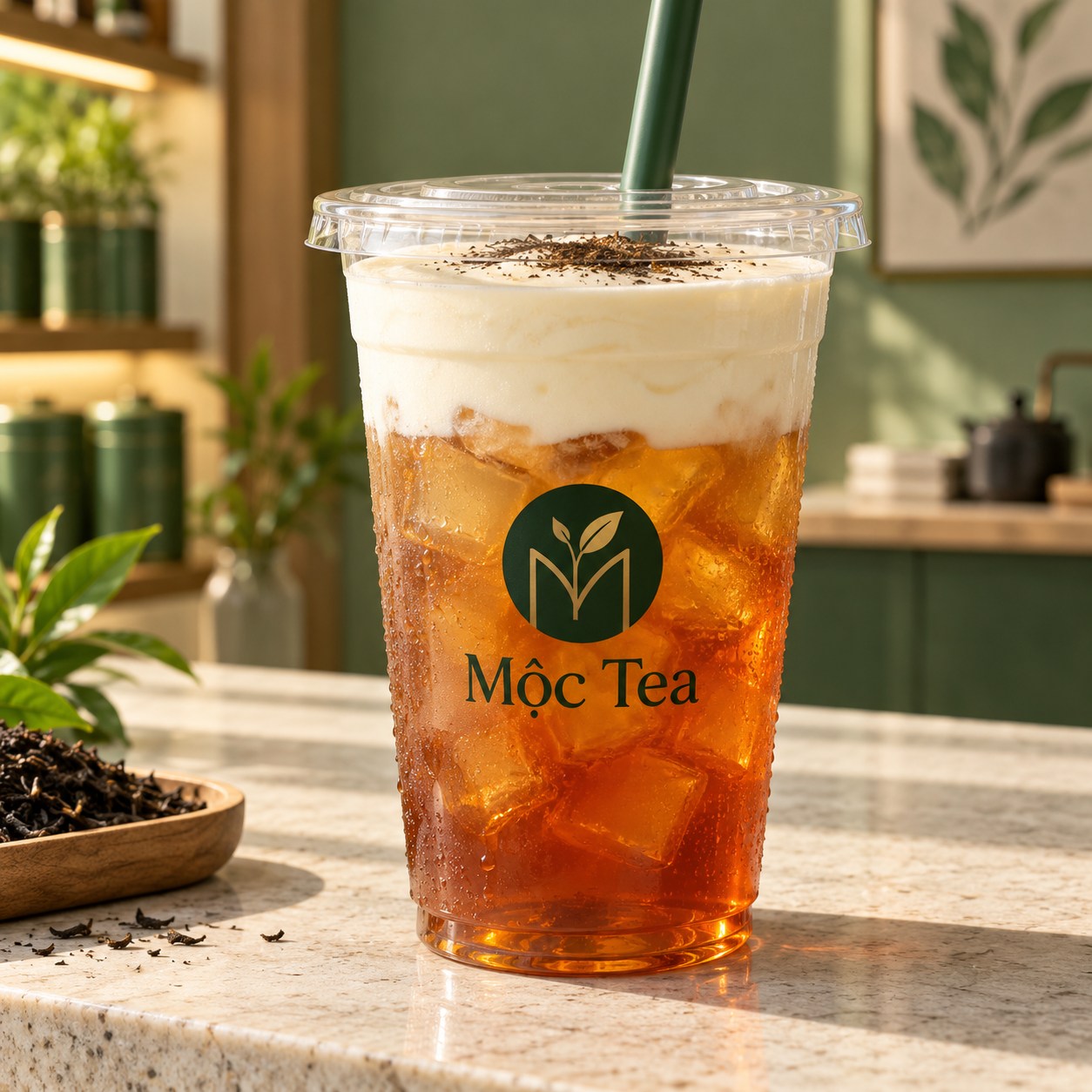 Ảnh minh họa AI: Hồng trà kem phô mai